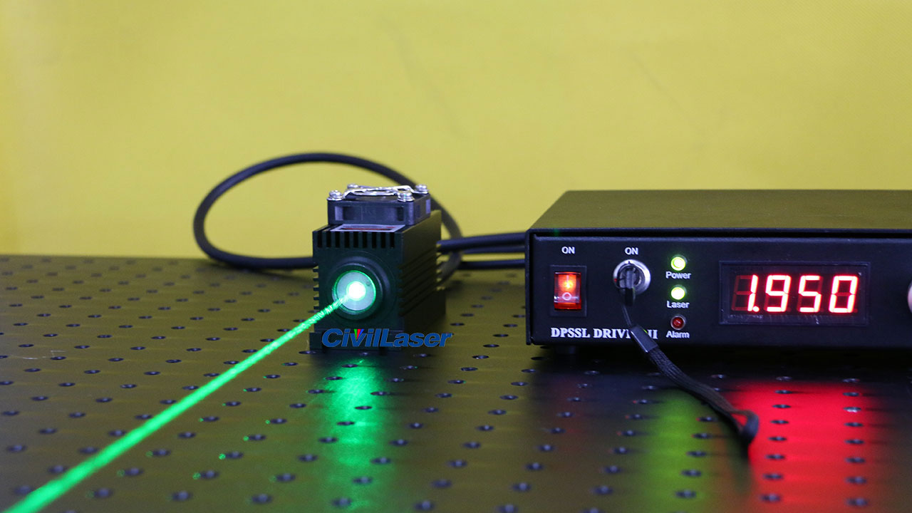 green dpss laser modulation